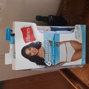 Hanes Organic Cotton Hipsters Underwear - Lilac, Lt Pink, Tan 2 Blues 5 Pair